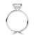 Emerald Lab Created Diamond Hidden Halo Solitaire with Accents Engagement Ring in White Gold with Open Bridge (MVSLG1703-W)