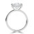 Oval Lab Created Diamond Hidden Halo Solitaire with Accents Engagement Ring in White Gold with Open Bridge (MVSLG1704-W)