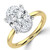 Oval Lab Created Diamond Hidden Halo Solitaire with Accents Engagement Ring in Yellow Gold & White Gold with Open Bridge (MVSLG1704-Y)