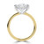 Oval Lab Created Diamond Hidden Halo Solitaire with Accents Engagement Ring in Yellow Gold & White Gold with Open Bridge (MVSLG1704-Y)