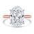 Oval Lab Created Diamond Cathedral Hidden Halo Solitaire with Accents Engagement Ring in Rose Gold & White Gold (MVSLG1705-R)