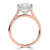 Oval Lab Created Diamond Cathedral Hidden Halo Solitaire with Accents Engagement Ring in Rose Gold & White Gold (MVSLG1705-R)