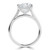 Oval Lab Created Diamond Cathedral Hidden Halo Solitaire with Accents Engagement Ring in White Gold (MVSLG1705-W)