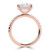 Oval Lab Created Diamond Hidden Halo Solitaire with Accents Engagement Ring in Rose Gold (MVSLG1710-R)