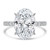 Oval Lab Created Diamond Hidden Halo Solitaire with Accents Engagement Ring in White Gold (MVSLG1710-W)