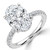 Oval Lab Created Diamond Hidden Halo Solitaire with Accents Engagement Ring in White Gold (MVSLG1710-W)