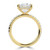Oval Lab Created Diamond Hidden Halo Solitaire with Accents Engagement Ring in Yellow Gold (MVSLG1710-Y)