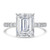 Emerald Lab Created Diamond Hidden Halo Solitaire with Accents Engagement Ring in White Gold (MVSLG1711-W)