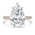 Pear Lab Created Diamond Hidden Halo Solitaire with Accents Engagement Ring in Rose Gold & White Gold  (MVSLG1712-R)