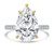 Pear Lab Created Diamond Hidden Halo Solitaire with Accents Engagement Ring in White Gold & Yellow Gold  (MVSLG1712-W)