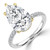 Pear Lab Created Diamond Hidden Halo Solitaire with Accents Engagement Ring in Yellow Gold & White Gold  (MVSLG1712-Y)