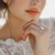 Oval Lab Created Diamond Hidden Halo Solitaire with Accents Engagement Ring in White Gold (MVSLG1713-W)
