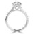 Radiant Lab Created Diamond Cathedral Hidden Halo Solitaire with Accents Engagement Ring in White Gold (MVSLG1714-W)