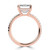 Emerald Lab Created Diamond Hidden Halo Solitaire with Accents Engagement Ring in Rose Gold with Open Bridge (MVSLG1715-R)