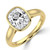 Cushion Lab Created Diamond Vintage Bezel Set Solitaire Engagement Ring in Yellow Gold (MVSLG1717-Y)