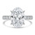 Oval Lab Created Diamond Solitaire with Accents Engagement Ring in White Gold (MVSLG1720-W)