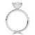 Oval Lab Created Diamond Solitaire with Accents Engagement Ring in White Gold (MVSLG1720-W)