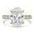 Oval Lab Created Diamond Solitaire with Accents Engagement Ring in Yellow Gold (MVSLG1720-Y)