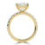 Oval Lab Created Diamond Solitaire with Accents Engagement Ring in Yellow Gold (MVSLG1720-Y)