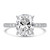 Cushion Lab Created Diamond Solitaire with Accents Engagement Ring in White Gold (MVSLG1721-W)
