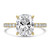 Cushion Lab Created Diamond Solitaire with Accents Engagement Ring in Yellow Gold (MVSLG1721-Y)