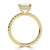 Cushion Lab Created Diamond Solitaire with Accents Engagement Ring in Yellow Gold (MVSLG1721-Y)