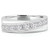 Round Diamond Fashion Semi-Eternity Wedding Band Ring in White Gold (MVSXB0016-W)