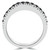 Round Black Diamond Semi-Eternity Wedding Band Ring in White Gold (MVSXB0028-W)