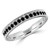 Round Black Diamond Semi-Eternity Wedding Band Ring in White Gold (MVSXB0031-W)