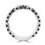 Round Black Diamond Semi-Eternity Wedding Band Ring in White Gold (MVSXB0032-W)