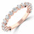Round Diamond 3/4 Way Shared-prong Semi-Eternity Wedding Band Ring in Rose Gold (MVSXB0084-R)