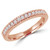 Round Lab Created Diamond Semi-Eternity Wedding Band Ring in Rose Gold (MVSXB1009-R)
