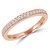Round Lab Created Diamond Semi-Eternity Wedding Band Ring in Rose Gold (MVSXB1011-R)