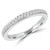 Round Lab Created Diamond Semi-Eternity Wedding Band Ring in White Gold (MVSXB1011-W)