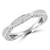 Round Lab Created Diamond Vintage Twisted Semi-Eternity Wedding Band Ring in White Gold (MVSXB1014-W)