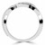 Round Lab Created Diamond Infinity Semi-Eternity Wedding Band Ring in White Gold (MVSXB1015-W)