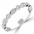 Round Lab Created Diamond Semi-Eternity Wedding Band Ring in White Gold (MVSXB1049-W)