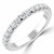 Round Lab Created Diamond Semi-Eternity Wedding Band Ring in White Gold (MVSXB1053-W)