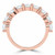 Round Lab Created Diamond Semi-Eternity Wedding Band Ring in Rose Gold (MVSXB1054-R)