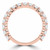Round Lab Created Diamond Semi-Eternity Wedding Band Ring in Rose Gold (MVSXB1058-R)