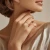 Round Lab Created Diamond Semi-Eternity Wedding Band Ring in Rose Gold (MVSXB1061-R)