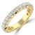 Round Lab Created Diamond Semi-Eternity Wedding Band Ring in Yellow Gold (MVSXB1062-Y)