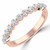 Round Lab Created Diamond Semi-Eternity Wedding Band Ring in Rose Gold (MVSXB1063-R)