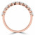 Round Lab Created Diamond Semi-Eternity Wedding Band Ring in Rose Gold (MVSXB1063-R)