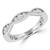 Round Lab Created Diamond Tiara Semi-Eternity Wedding Band Ring in White Gold (MVSXB1066-W)