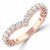 Round Lab Created Diamond Chevron Semi-Eternity Wedding Band Ring in Rose Gold (MVSXB1068-R)