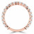 Round Lab Created Diamond Chevron Semi-Eternity Wedding Band Ring in Rose Gold (MVSXB1068-R)