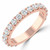 Round Lab Created Diamond 3/4 Way Semi-Eternity Wedding Band Ring in Rose Gold (MVSXB1072-R)
