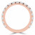 Round Lab Created Diamond 3/4 Way Semi-Eternity Wedding Band Ring in Rose Gold (MVSXB1072-R)
