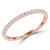 Round Lab Created Diamond 3/4 Way Semi-Eternity Wedding Band Ring in Rose Gold (MVSXB1073-R)